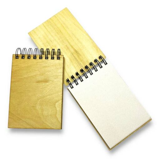 Anotador A6 Tapas de Madera con logo - Imagen 2