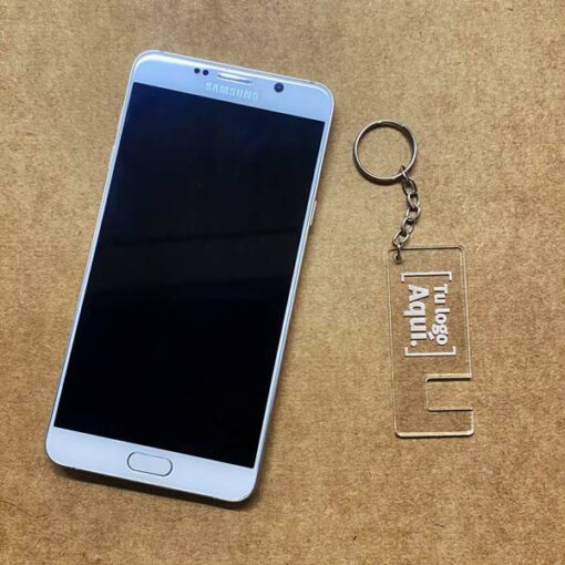 Llavero de Acrílico Apoya Celular con logo - Imagen 4