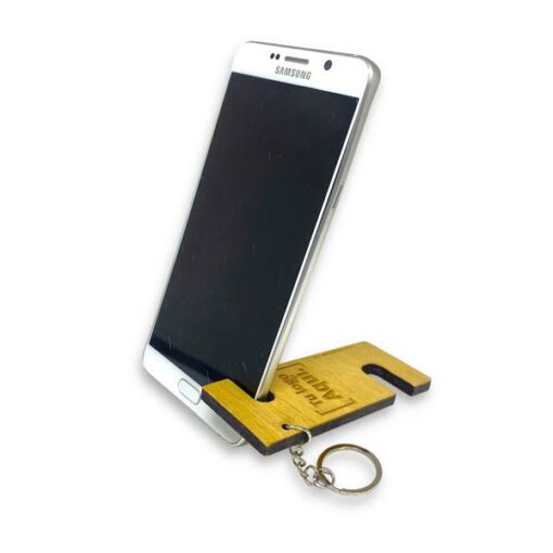 Llavero de Madera Apoya Celular Grande - Imagen 3