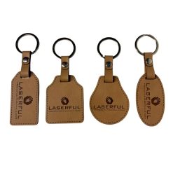 Llavero Doble de Cuero Eco con logo