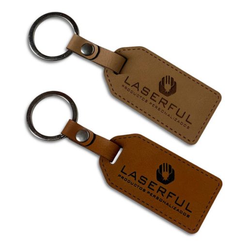 Llavero Doble de Cuero Eco con logo - Imagen 4