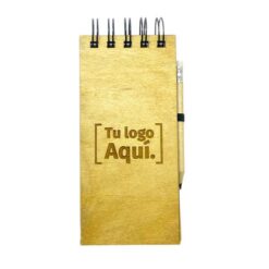 Set Anotador A6 Mini de Madera con Lápiz