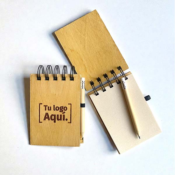 Set Anotador A7 Mini de Madera con Lápiz - Imagen 2