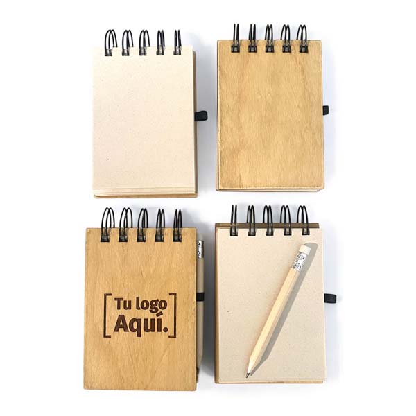 Set Anotador A7 Mini de Madera con Lápiz - Imagen 3